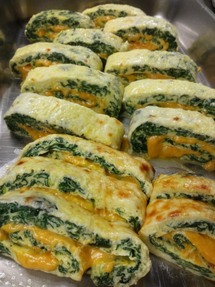 Spinach Cheddar Roulade